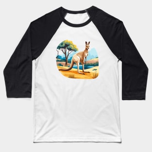 Cute Kangaroo Baseball T-Shirt